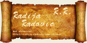 Radija Radović vizit kartica